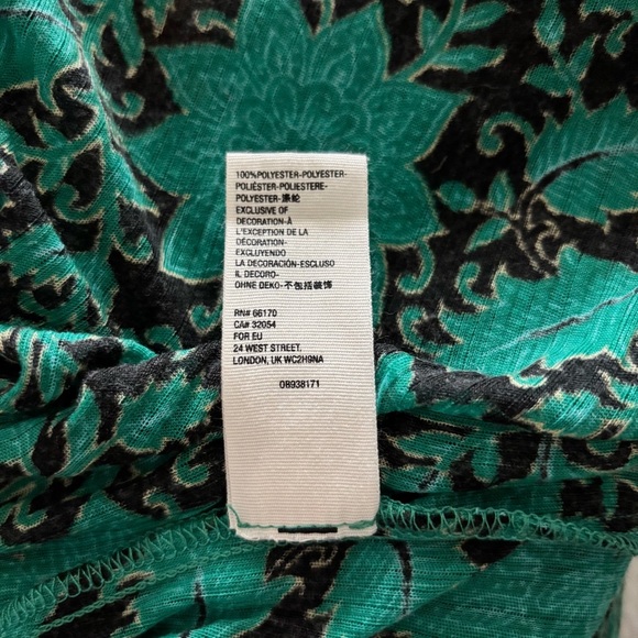 Free People Moon Child Maxi Top Size Small Green Bohemian Flowy Crochet Trim - Picture 12 of 13